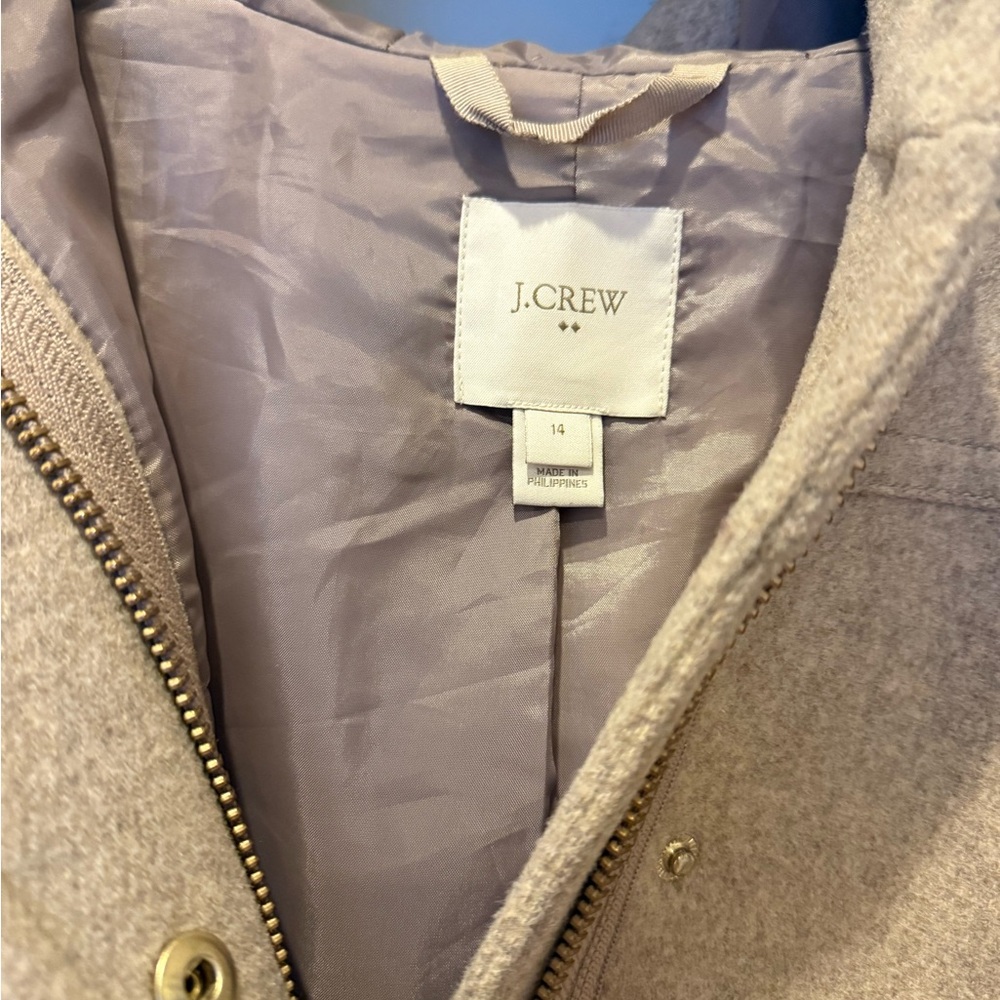 Classic J. Crew Taupe Colored Coat - Picture 3 of 5